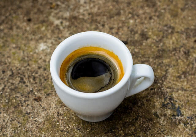 Espresso in a white mug